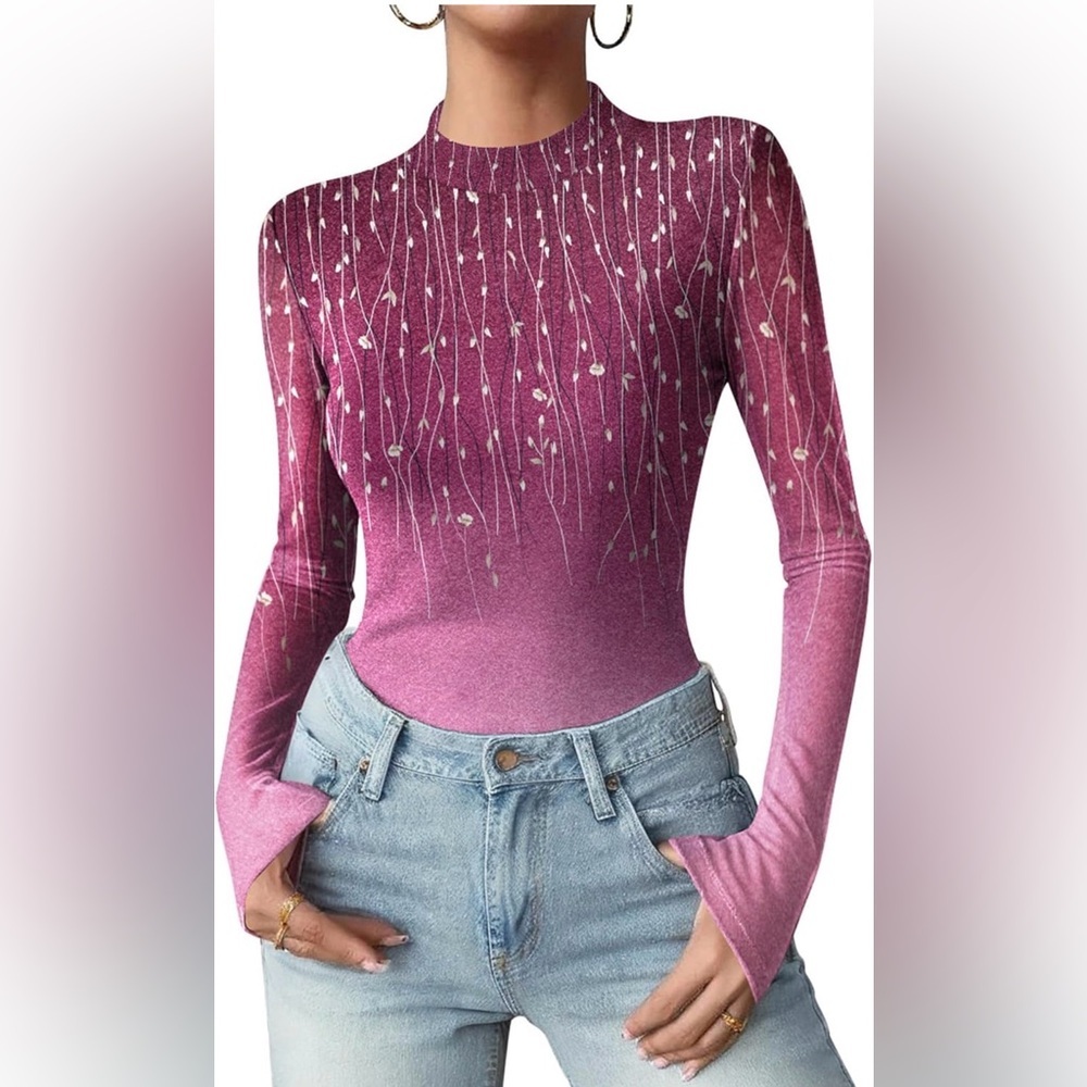 🆕Elegant Floral Mesh Sleeve Top